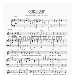 Ноты Elvis Presley - One night - предпросмотр
