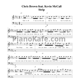 Ноты Chris Brown - Strip - предпросмотр