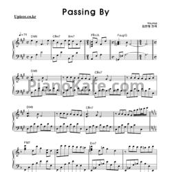 Ноты Yiruma - Passing by - предпросмотр