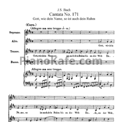 Ноты И. Бах - Кантата №171 "Gott, wie dein name, so ist auch dein ruhm" (BWV 171) - предпросмотр