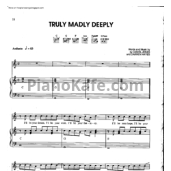 Ноты Savage Garden - Truly Madly Deeply