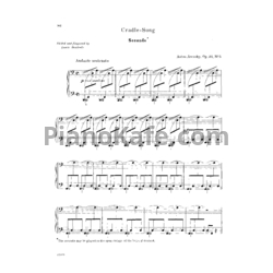 Ноты Антон Аренский - Cradle-song (Op. 34, № 5) для фортепиано в 4 руки - предпросмотр