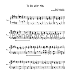 Ноты David Archuleta - To be with you