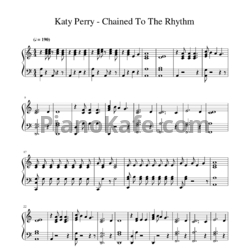 Ноты Katy Perry feat. Skip Marley - Chained to the rhythm - предпросмотр