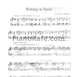 Ноты William Gillock - Holiday in spain - предпросмотр