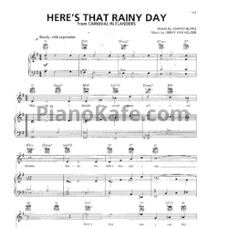 Ноты James Van Heusen - Here's that rainy day (Версия 2) - предпросмотр