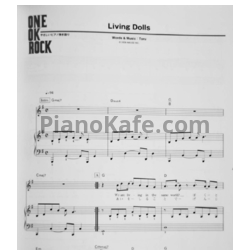 Ноты One OK Rock - Living dolls - предпросмотр