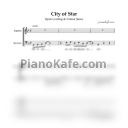 Ноты Ryan Gosling and Emma Stone - City of stars (Двухголосие)