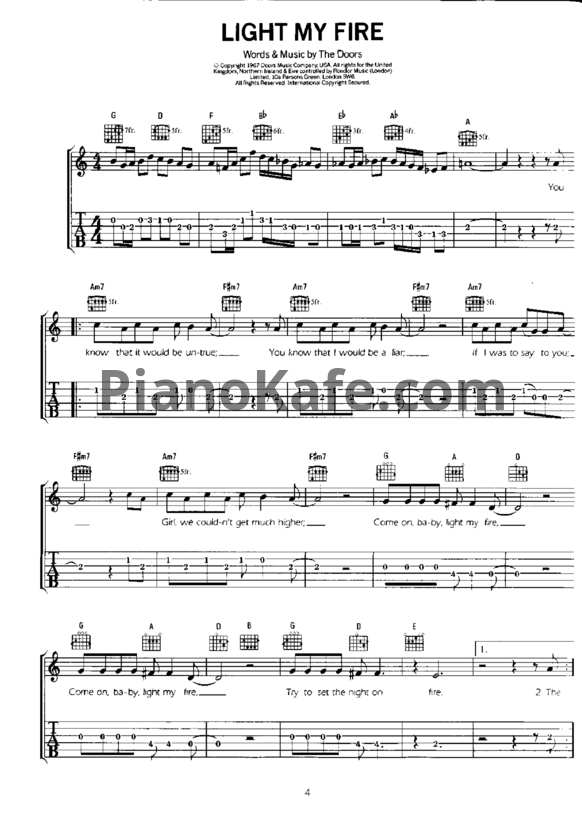 Ноты The Doors - Supertab for guitar (Книга нот) - PianoKafe.com