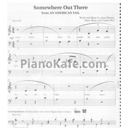 Ноты James Horner, Barry Mann and Cynthia Weil - Somewhere out there (for beginners) - предпросмотр
