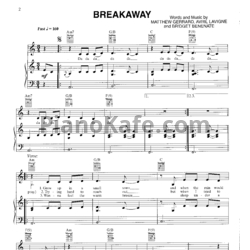 Ноты Kelly Clarkson - Breakaway - предпросмотр