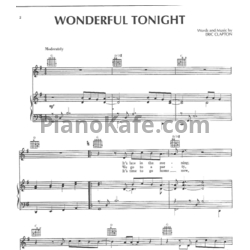 Ноты Eric Clapton - Wonderful tonight - предпросмотр