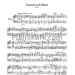 Ноты Ф. Шопен - Концерт для фортепиано с оркестром №1 ми минор (Op. 11, клавир) - предпросмотр