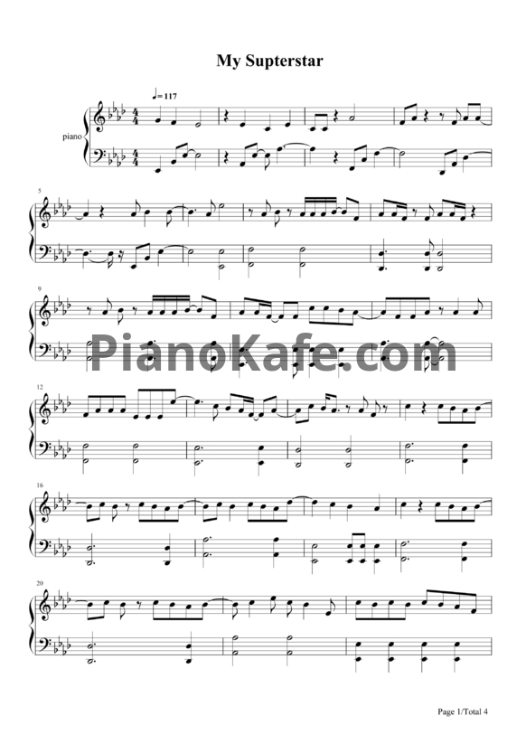 Ноты Jessie J - My superstar - PianoKafe.com