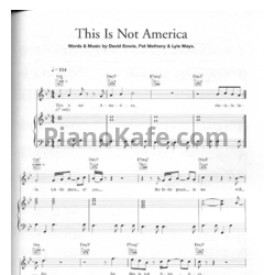 Ноты David Bowie - This is not America - предпросмотр