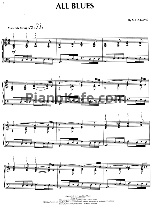 Ноты Miles Davis - All blues - PianoKafe.com