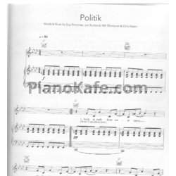 Ноты Coldplay - Politik - предпросмотр