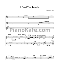Ноты Backstreet Boys - I need you tonight - предпросмотр