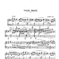 Ноты Alfred Hill - Valse triste