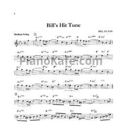 Ноты Bill Evans - Bill's hit tune - предпросмотр
