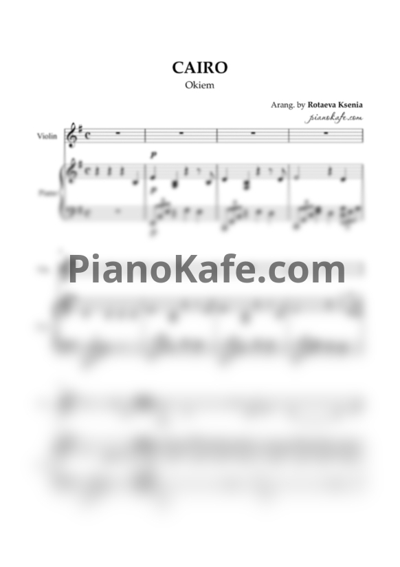 Ноты Okiem - CAIRO - PianoKafe.com