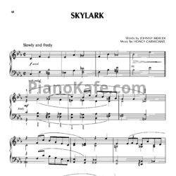Ноты Hoagy Carmichael - Skylark (Piano solo) - предпросмотр