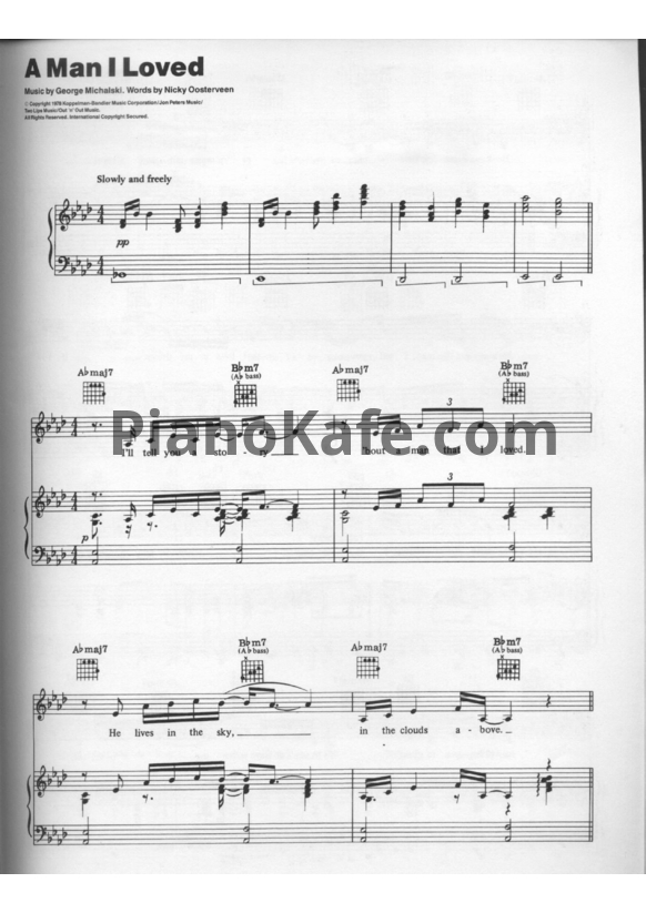 Ноты Barbra Streisand - A man I loved - PianoKafe.com