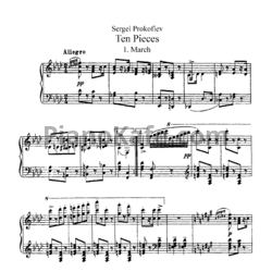 Ноты Сергей Прокофьев - 10 пьес для фортепиано (Op. 12) - предпросмотр