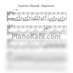 Ноты Ludovico Einaudi - Experience (Piano N cover) - предпросмотр