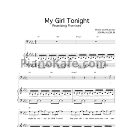 Ноты Jon McLaughlin - My girl tonight - предпросмотр