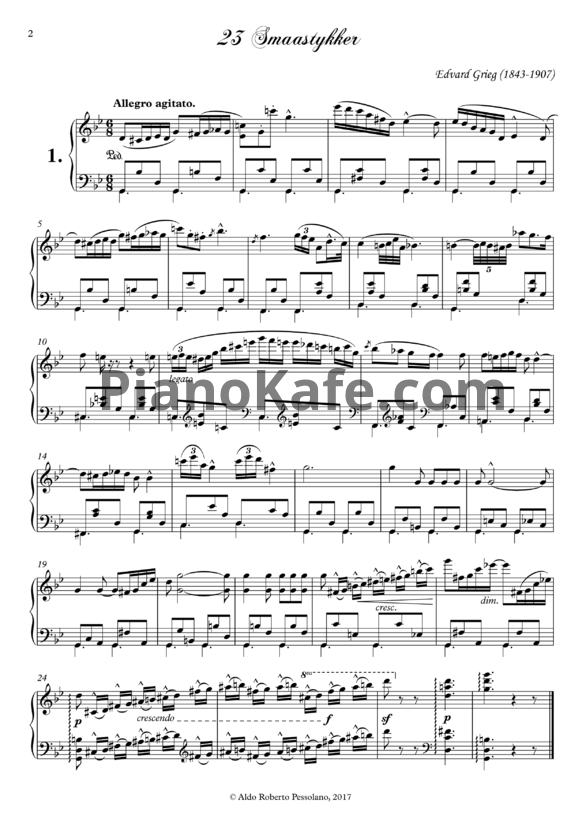 Ноты Эдвард Григ - 23 маленькие пьесы (Op. 104) - PianoKafe.com